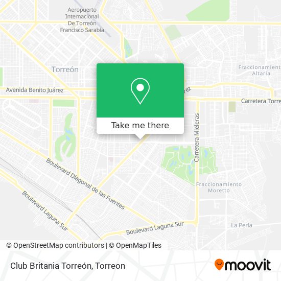 Mapa de Club Britania Torreón