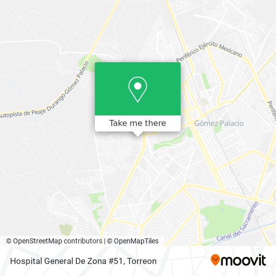 Mapa de Hospital General De Zona #51