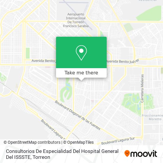 Consultorios De Especialidad Del Hospital General Del ISSSTE map