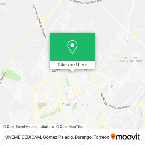 UNEME DEDICAM, Gómez Palacio, Durango map