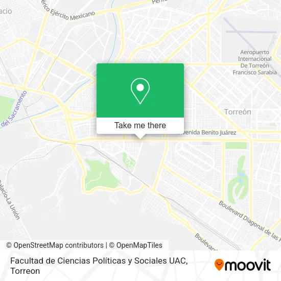 Mapa de Facultad de Ciencias Políticas y Sociales UAC