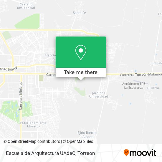 Escuela de Arquitectura UAdeC map
