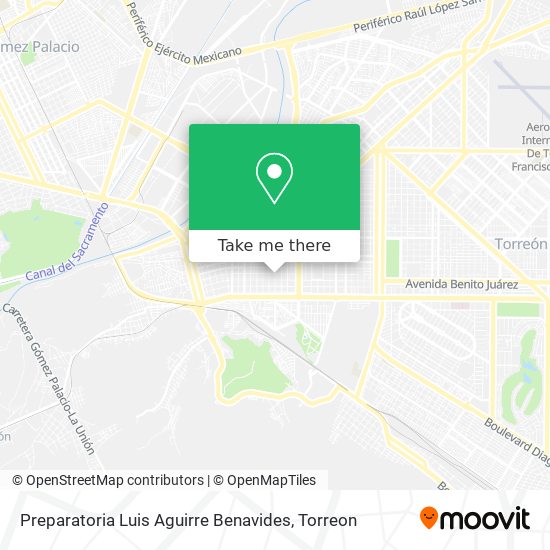 Mapa de Preparatoria Luis Aguirre Benavides