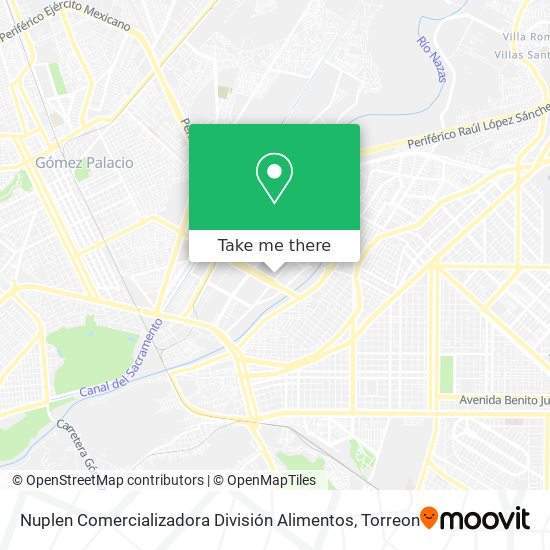 Nuplen Comercializadora División Alimentos map