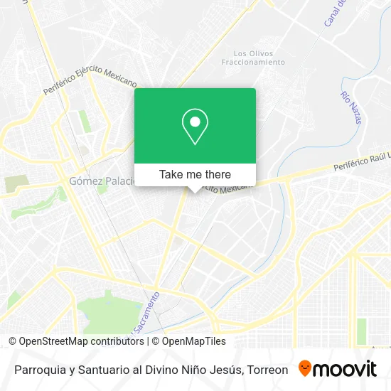 Mapa de Parroquia y Santuario al Divino Niño Jesús