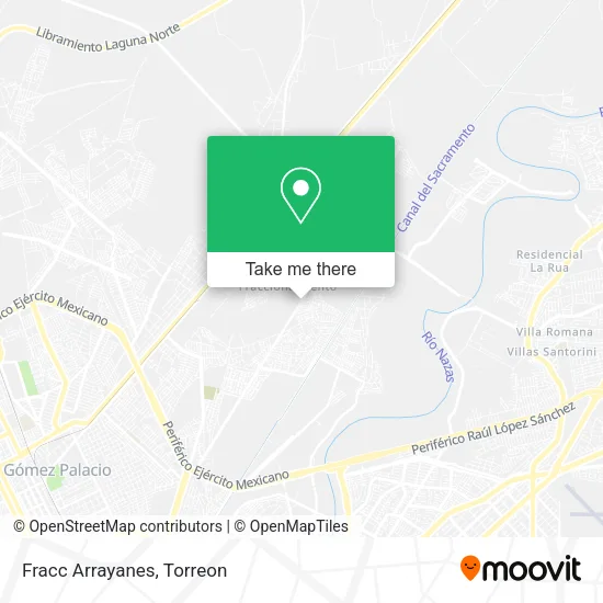 Fracc Arrayanes map