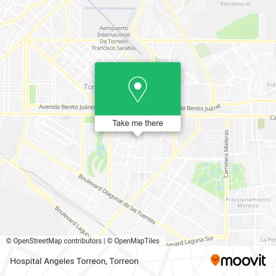 Hospital Angeles Torreon map