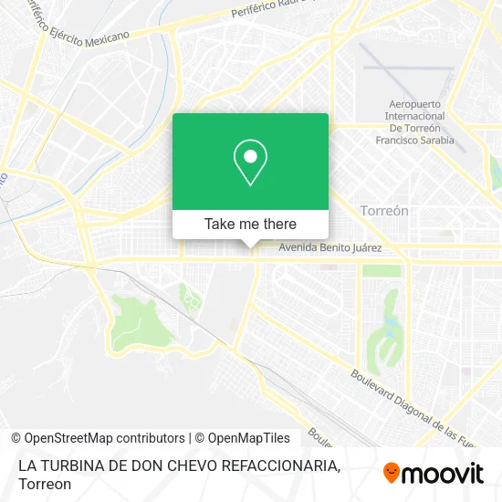 Mapa de LA TURBINA DE DON CHEVO REFACCIONARIA