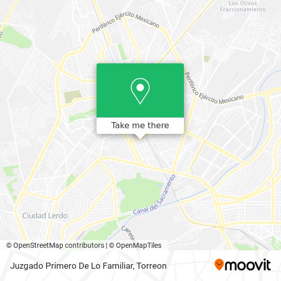 Mapa de Juzgado Primero De Lo Familiar