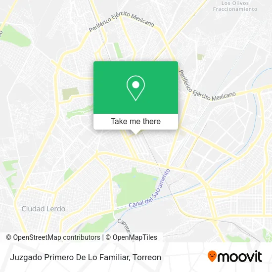 Mapa de Juzgado Primero De Lo Familiar