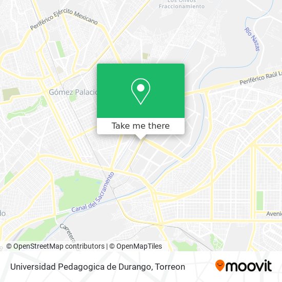 Mapa de Universidad Pedagogica de Durango