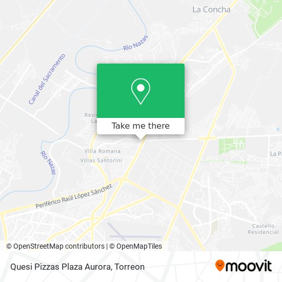 Quesi Pizzas Plaza Aurora map