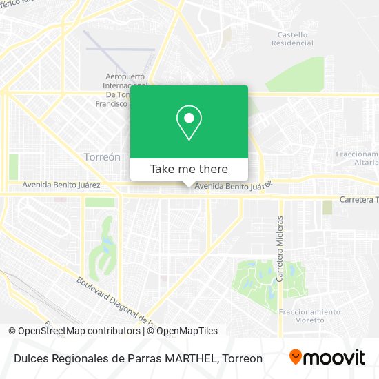 Mapa de Dulces Regionales de Parras MARTHEL