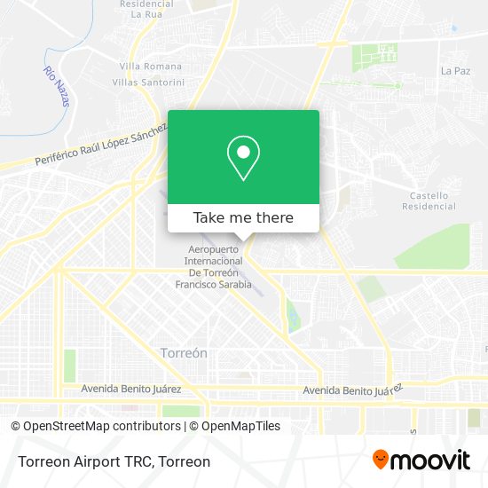 Mapa de Torreon Airport TRC
