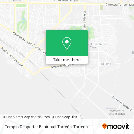 Mapa de Templo Despertar Espiritual Torreón