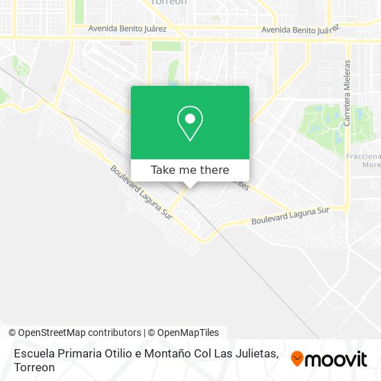 Mapa de Escuela Primaria Otilio e Montaño Col Las Julietas