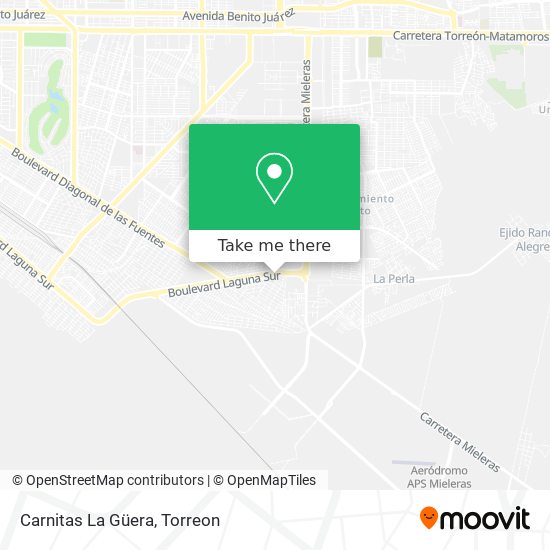 Mapa de Carnitas La Güera