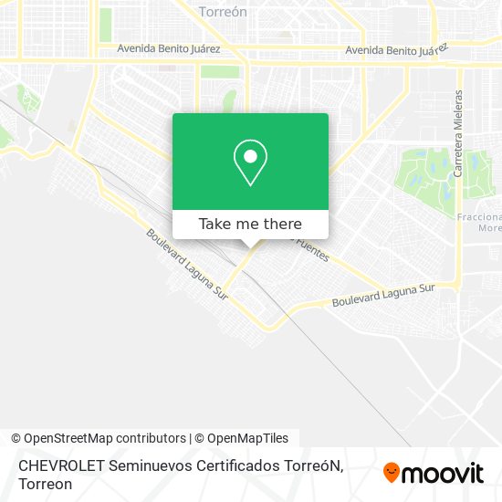 Mapa de CHEVROLET Seminuevos Certificados TorreóN