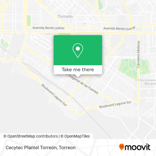 Cecytec Plantel Torreón map
