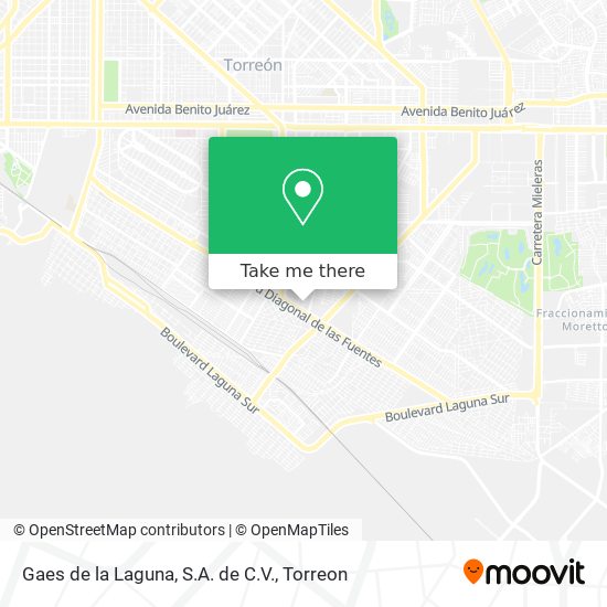 Gaes de la Laguna, S.A. de C.V. map