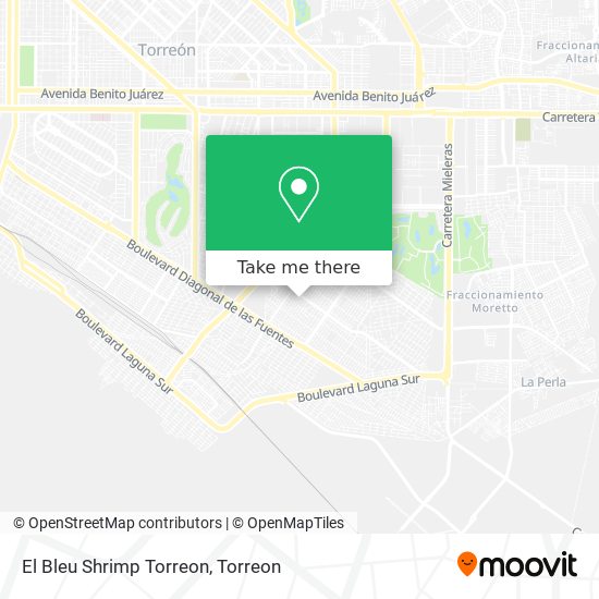 El Bleu Shrimp Torreon map