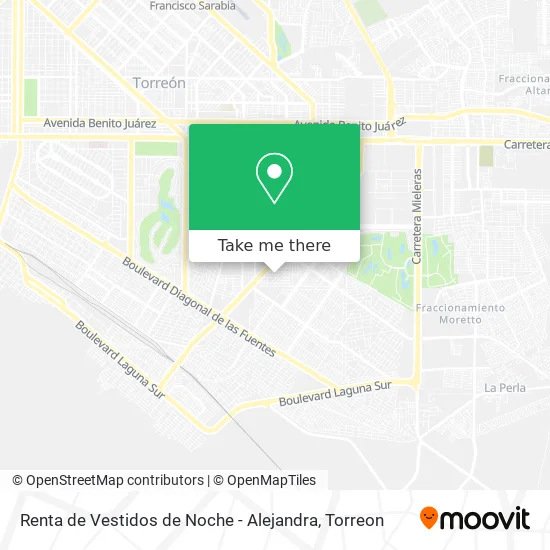 Renta de Vestidos de Noche - Alejandra map