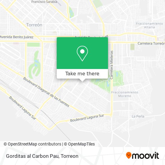 Mapa de Gorditas al Carbon Pau