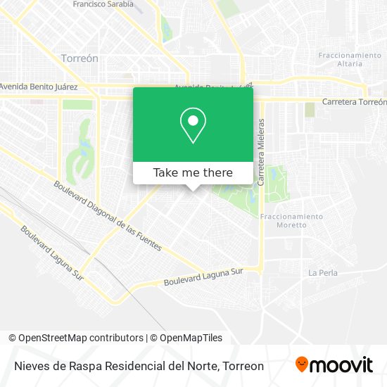 Mapa de Nieves de Raspa Residencial del Norte
