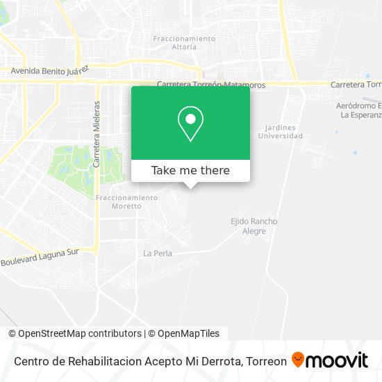 Centro de Rehabilitacion Acepto Mi Derrota map