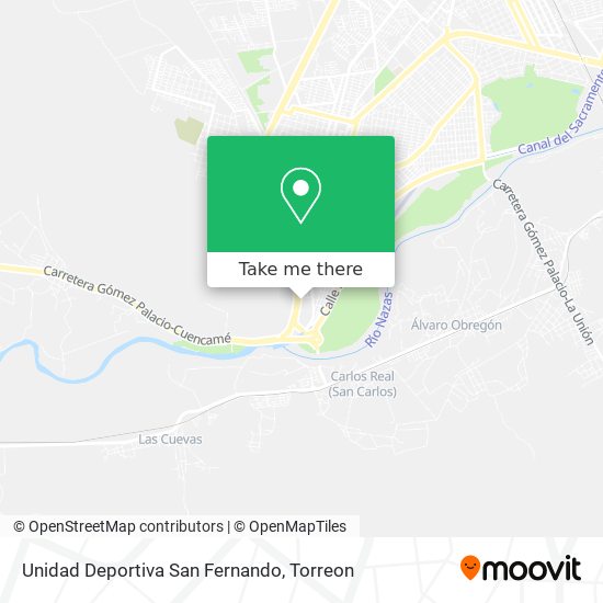 Unidad Deportiva San Fernando map