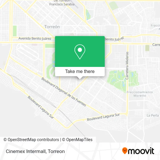 Mapa de Cinemex Intermall