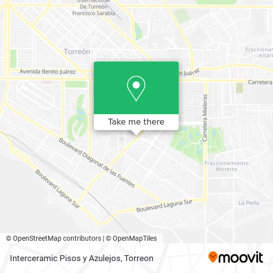 Interceramic Pisos y Azulejos map