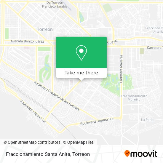 Fraccionamiento Santa Anita map