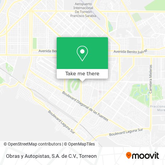 Obras y Autopistas, S.A. de C.V. map