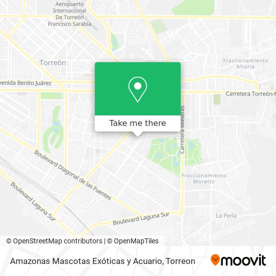 Mapa de Amazonas Mascotas Exóticas y Acuario