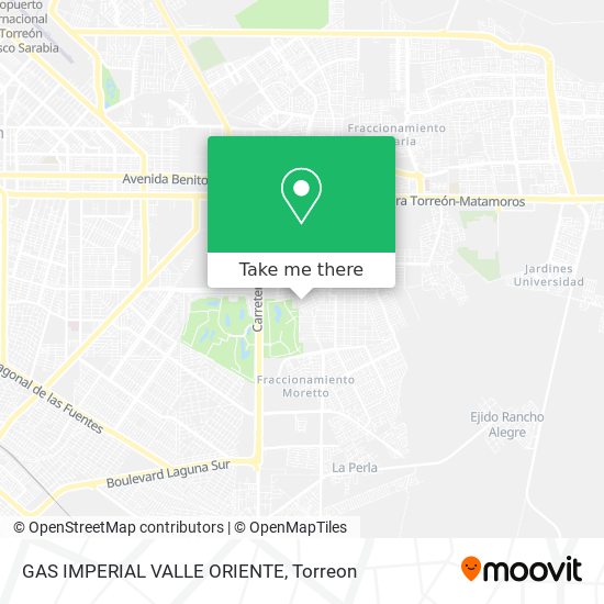 GAS IMPERIAL VALLE ORIENTE map