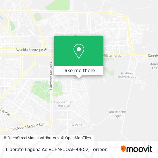 Mapa de Liberate Laguna Ac RCEN-COAH-0852