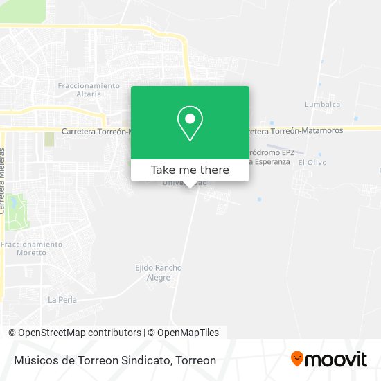 Músicos de Torreon Sindicato map