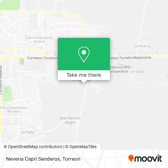Neveria Capri Senderos map
