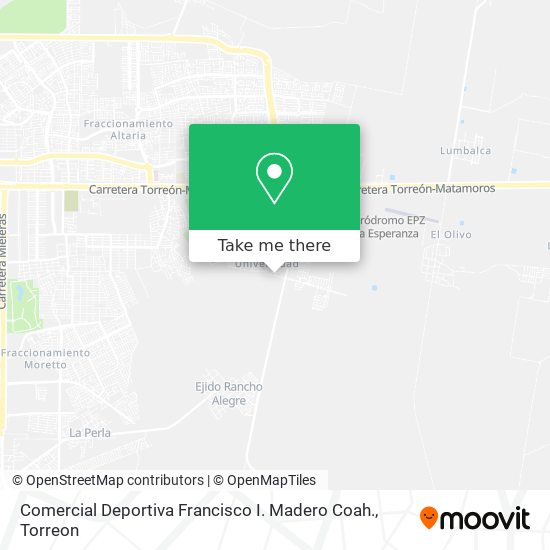 Mapa de Comercial Deportiva Francisco I. Madero Coah.
