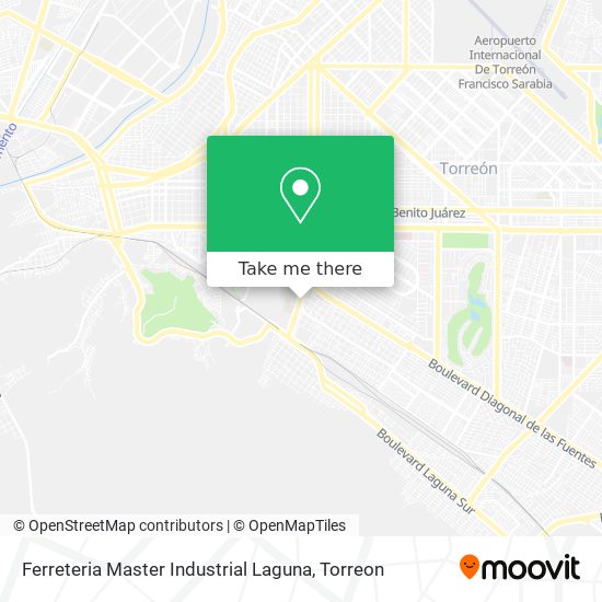 Mapa de Ferreteria Master Industrial Laguna