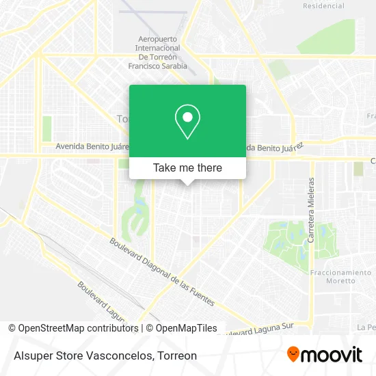 Alsuper Store Vasconcelos map
