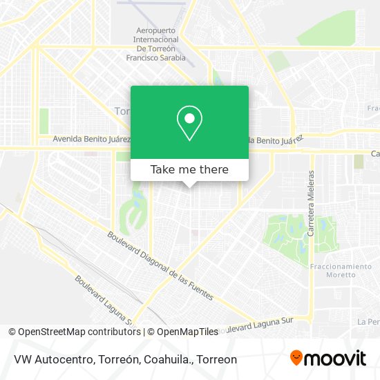 VW Autocentro, Torreón, Coahuila. map