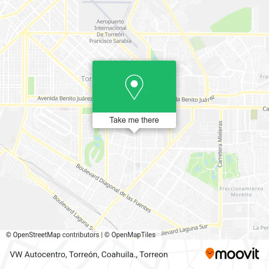 VW Autocentro, Torreón, Coahuila. map
