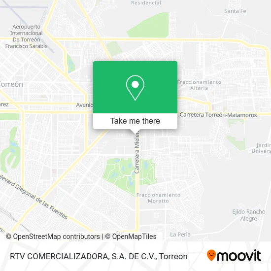 RTV COMERCIALIZADORA, S.A. DE C.V. map