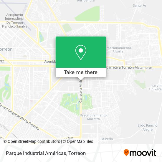 Parque Industrial Américas map