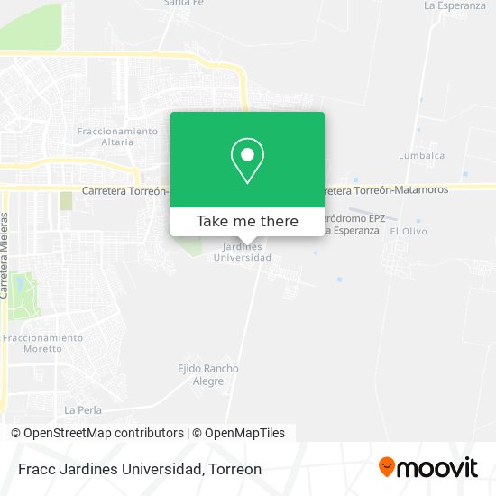 Fracc Jardines Universidad map