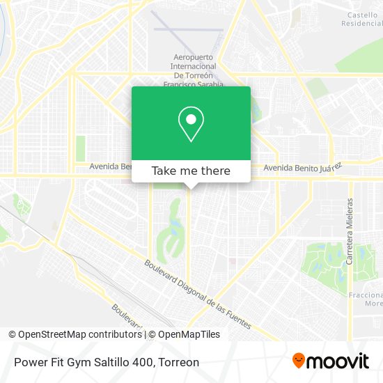 Mapa de Power Fit Gym Saltillo 400