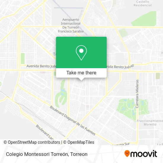 Colegio Montessori Torreón map