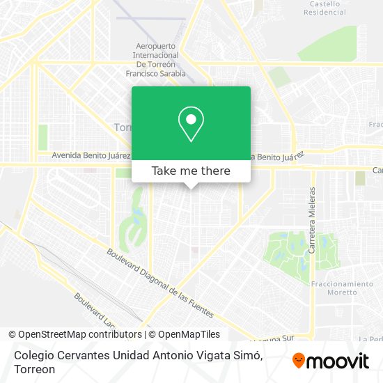 Mapa de Colegio Cervantes Unidad Antonio Vigata Simó